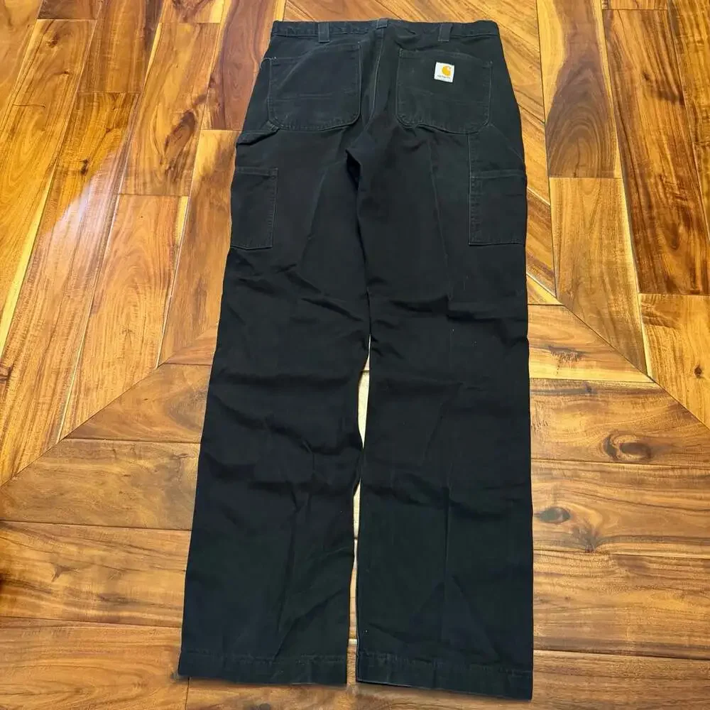 Black Carhartt Relaxed Fit Carpenter Work Pants  Size 34x32 Early 2000s